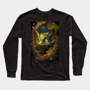 Goblin In Magical Old Tree Long Sleeve T-Shirt